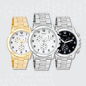 metal analog watch with expansion bracelet easy and clear numbers lightweight for men wholesale