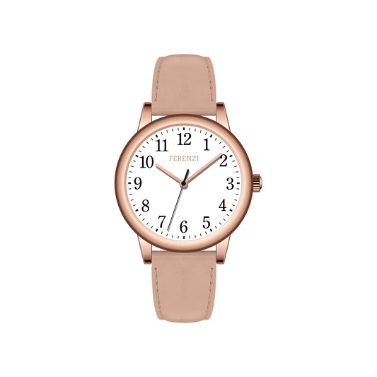 Feminine Analog Watch Easy Reader | Ferenzi FZ23901
