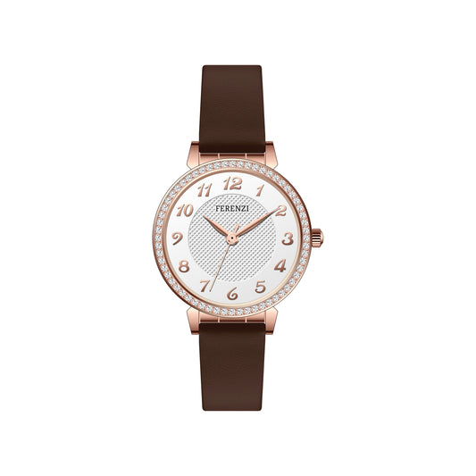 Feminine Analog Watch Easy Reader | Ferenzi FZ23802
